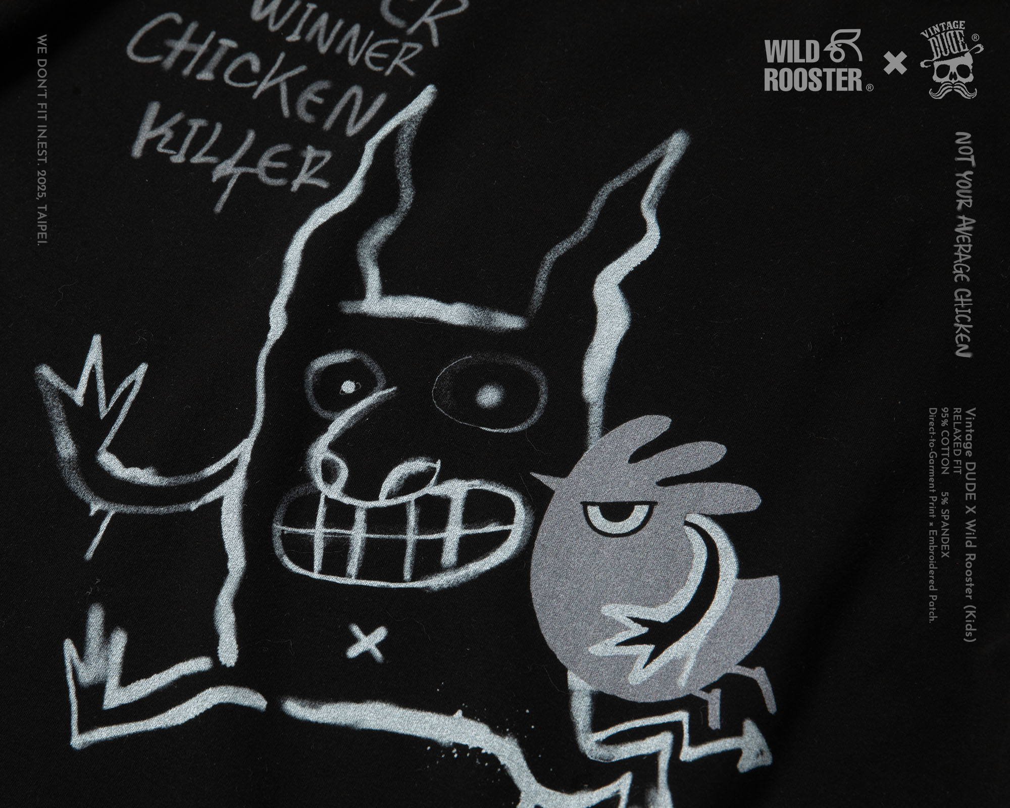 Wild Rooster × VINTAGE DUDE T-shirt (Kids) | oversize 大尺碼男裝
