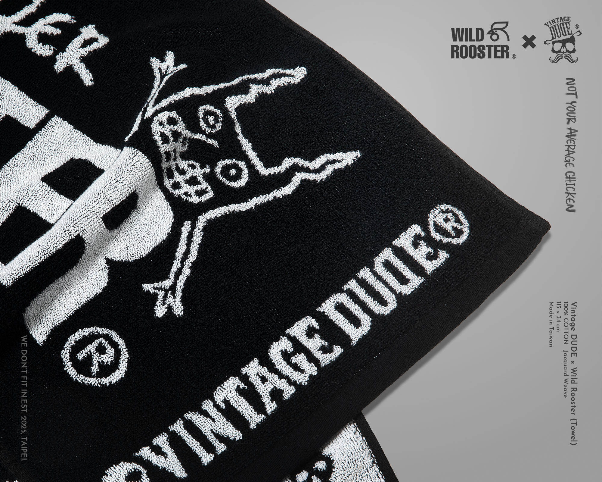 Wild Rooster × VINTAGE DUDE Jacquard Towel | oversize 大尺碼男裝