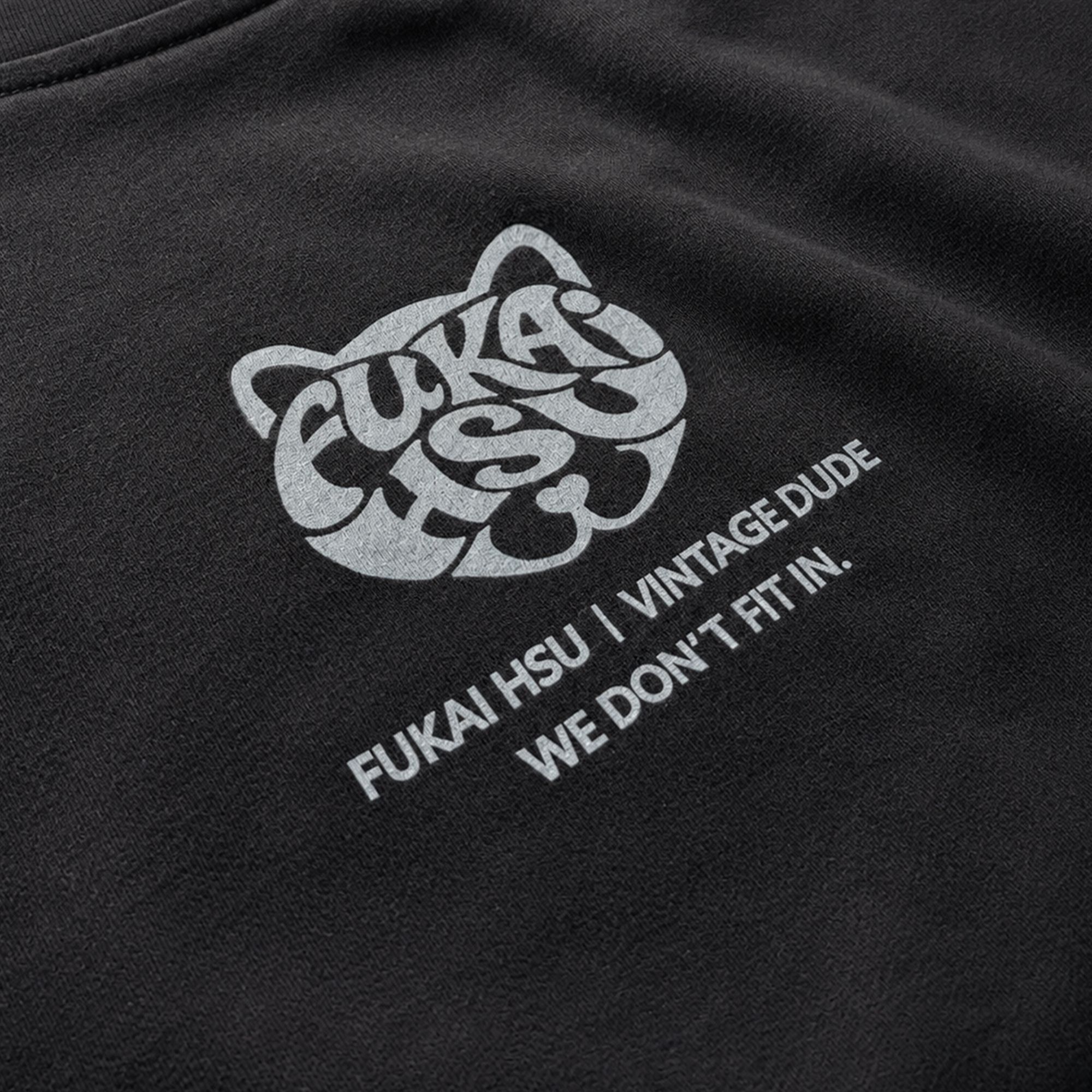 Cheek to Cheek with Fukai｜Black Short Sleeve T-Shirt | oversize 大尺碼男裝
