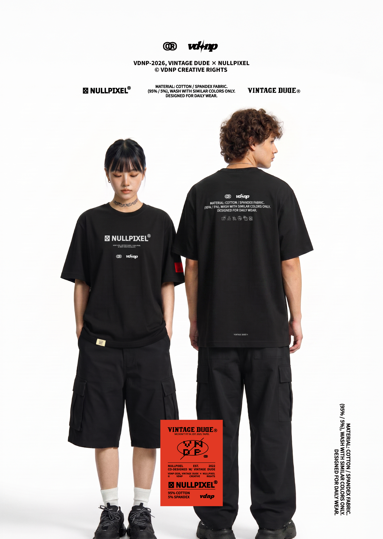 NULLPIXEL x VINTAGE DUDE｜Collaboration Short Sleeve T-Shirt | oversize 大尺碼男裝